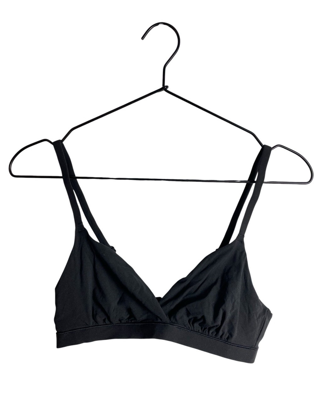 Quince Black Crossover Triangle Bikini Top